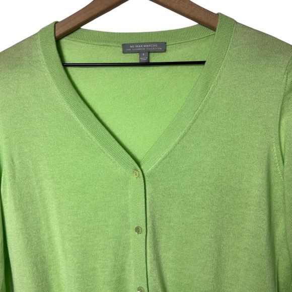 NEIMAN MARCUS THE CASHMERE COLLECTION LIGHT GREEN WOMEN SWEATER & TANK LARGE - Picture 2 of 9